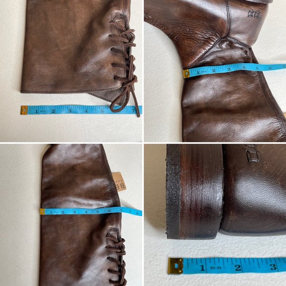 New BED STU Manchester Teak Distressed Riding Boots Size 9 - Picture 14 of 16